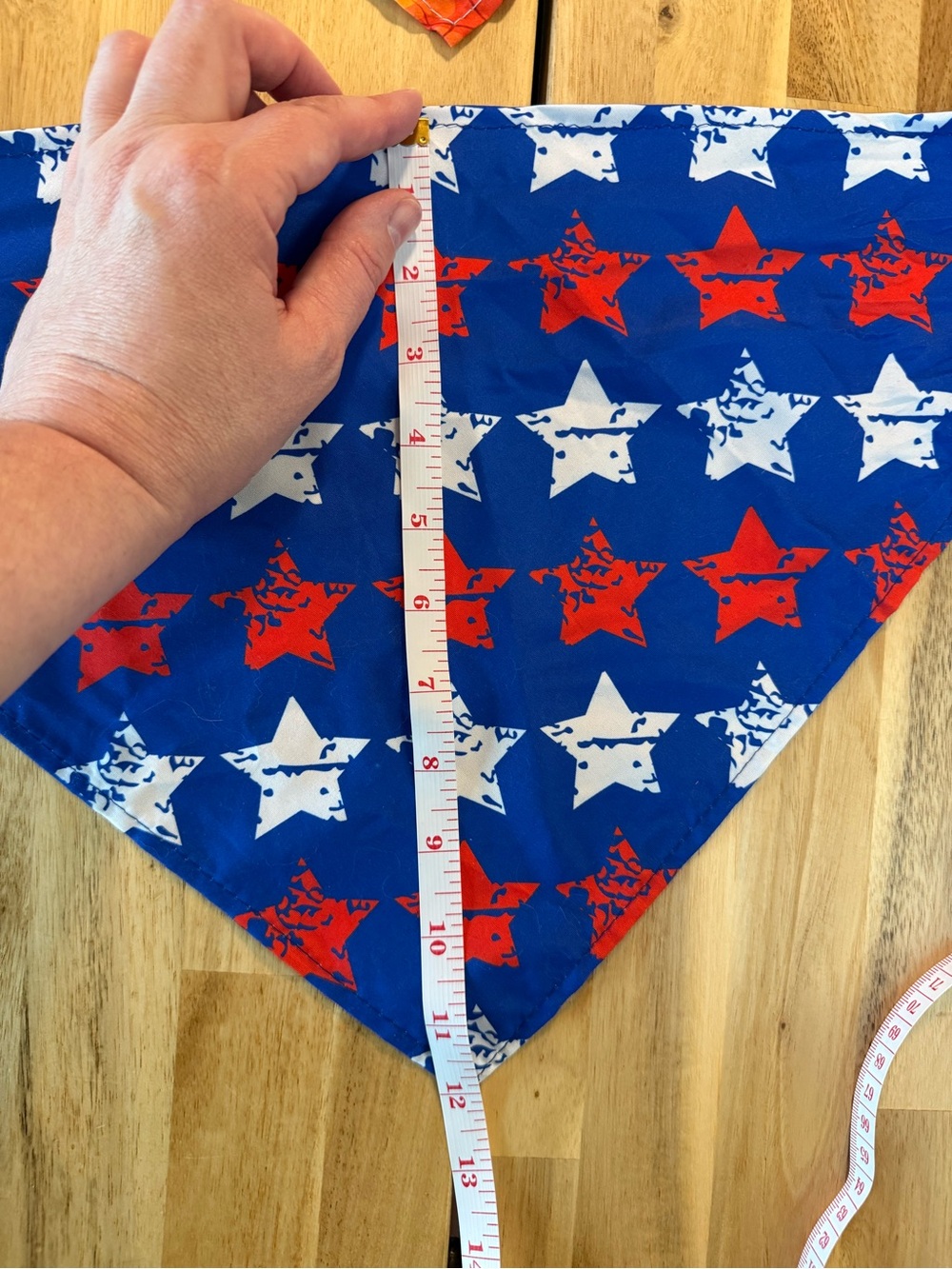 Reversible Dog Bandana - Autumn Leaves & Stars - Picture 3 of 5